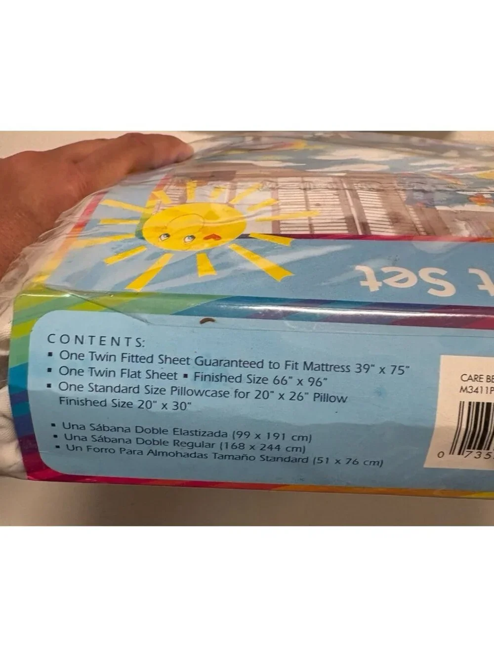 Care Bears Vintage 2002 Twin Size 3 Piece Sheet Set w/ 1 pillowcase NEW